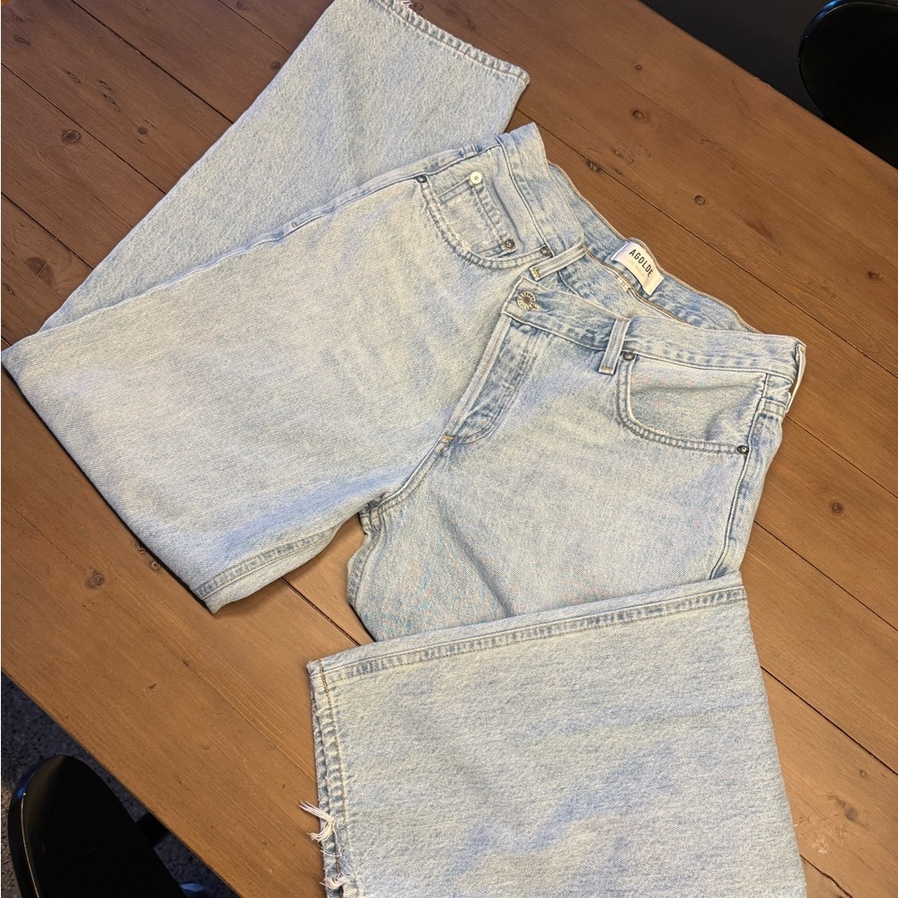 Agolde Criss Cross relaxed straight Jean size 27 in vintage light wash